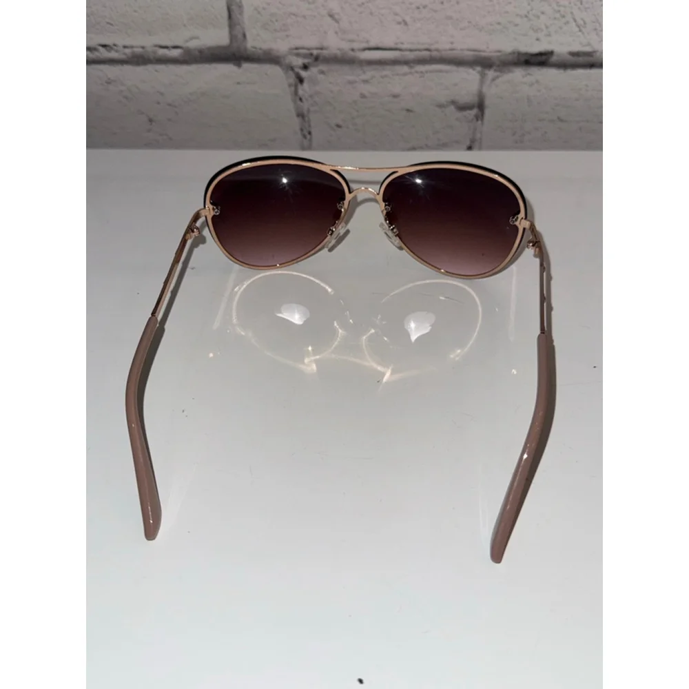 TAHARI Womens Aviator Sunglasses TH651 Brown Gold Roberto Cavalli Hardshell Case